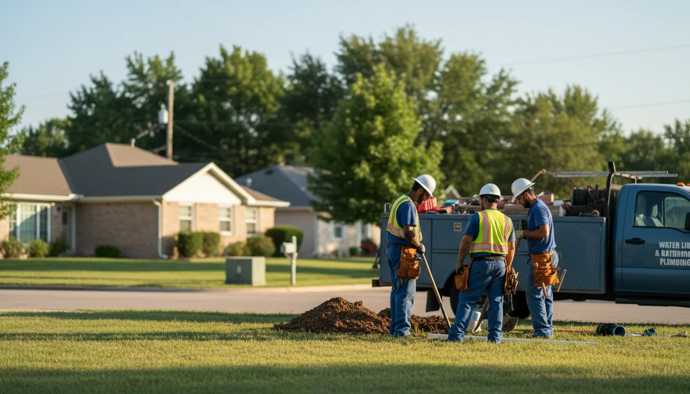 Residential water line and bathroom plumbing service in West Newton, MA